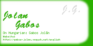 jolan gabos business card